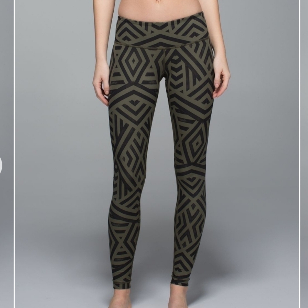 NWT Lululemon Athletica Wunder Under Pant Chevron Fatigue